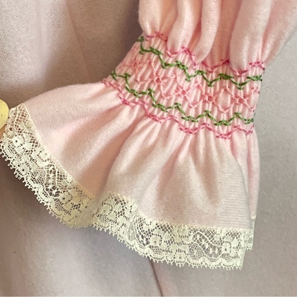 Vintage Pink Open House Coat 3 Pearl Button Closure - Picture 9 of 11